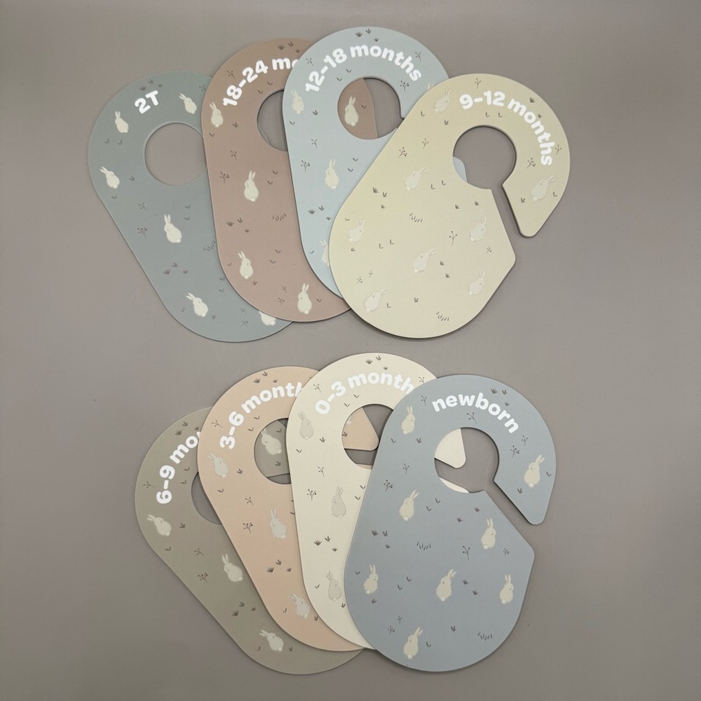 3 Sprouts Baby Closet Dividers Clothes Organiser Toddler Hanger Rabbit Print